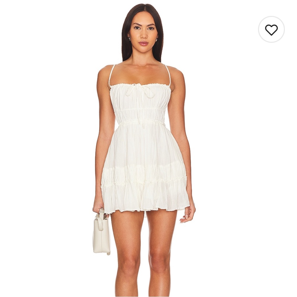 Free People Taking Sides Mini Dress in Ivory